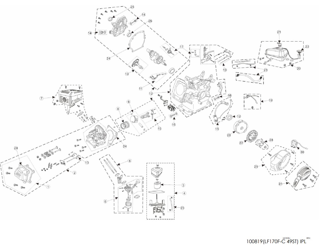 100819 ENGINE PARTS BREAKDOWN